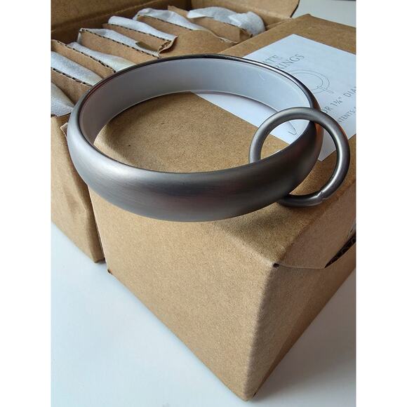 Restoration Hardware Estate Loop Drapery Rings Large Antique Nickel 14 Total - Picture 4 of 4